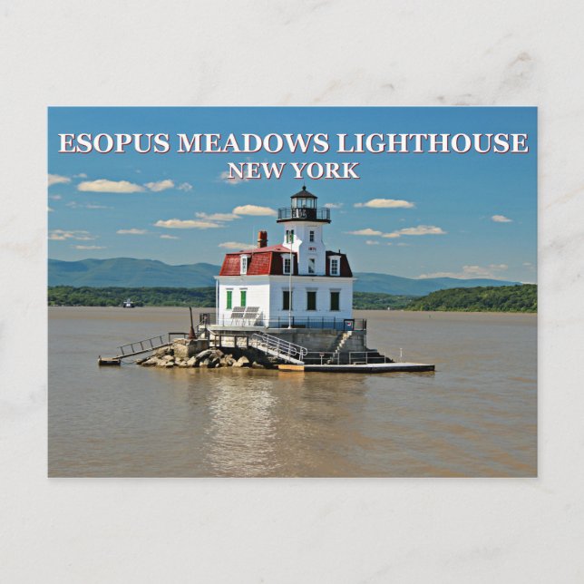 Cartão Postal Esopus Meadows Lighthouse, Cartão-postal de Nova I (Frente)
