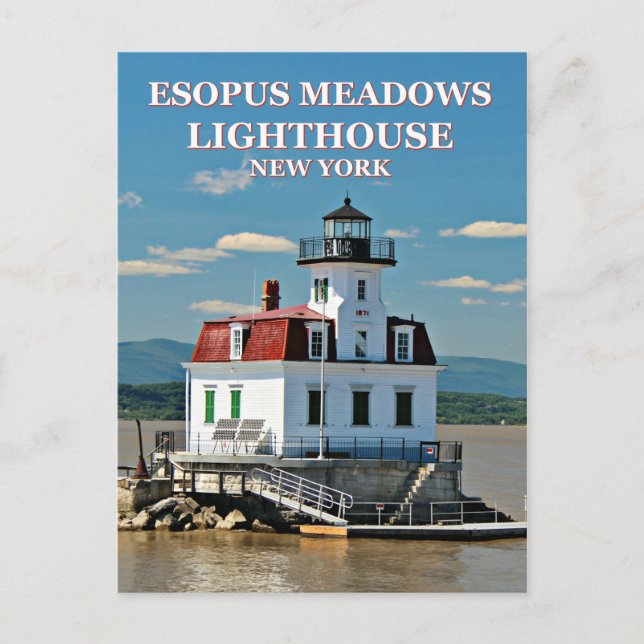 Cartão Postal Esopus Meadows Lighthouse, Cartão-postal de Nova I (Frente)