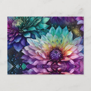 Cartão Postal Espaço Colorido Dahlia Flor