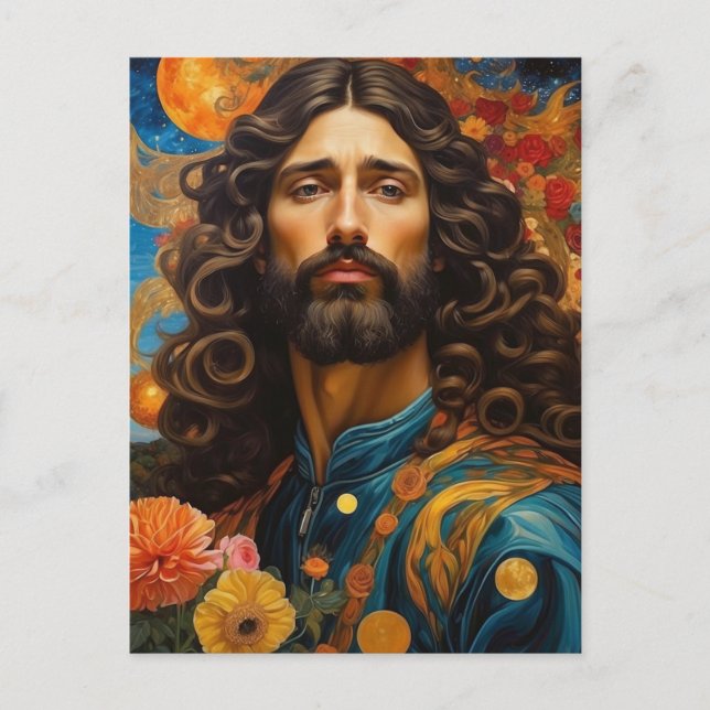 Cartão Postal *~* Espaço Universo Terra AP50 Homem Bonito (Frente)