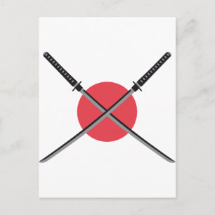 Cartão Postal espada samurai