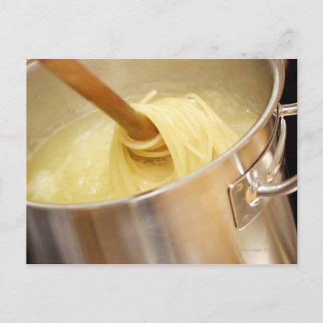 Cartão Postal Espaguete cansado em Pote (Frente)