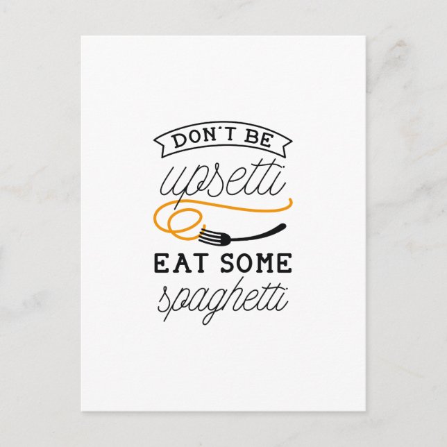 Cartão Postal Espaguete Superior (Frente)