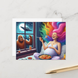Cartão Postal Espaguete Tão Gostoso Não Tenho Ideia do que Está
