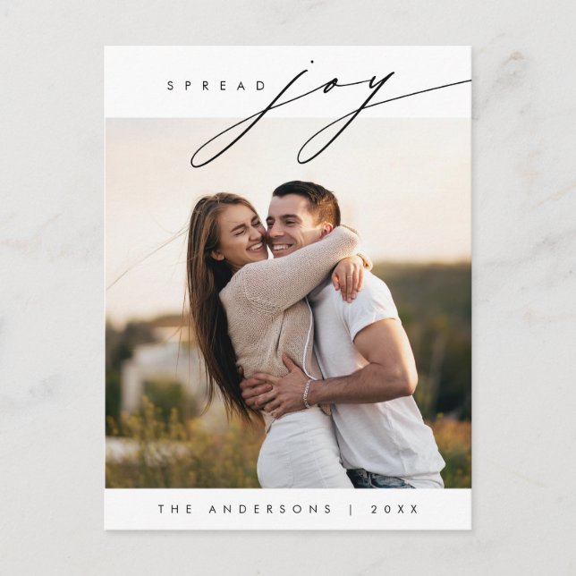 Cartão Postal Espalhe Alegria, Natal Mais Alegre Foto de Família (Frente)