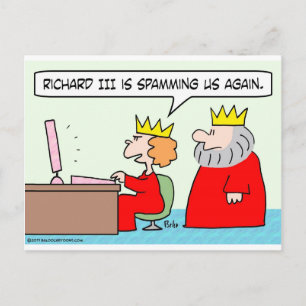 Cartão Postal espamagem de computador richard iii rainha
