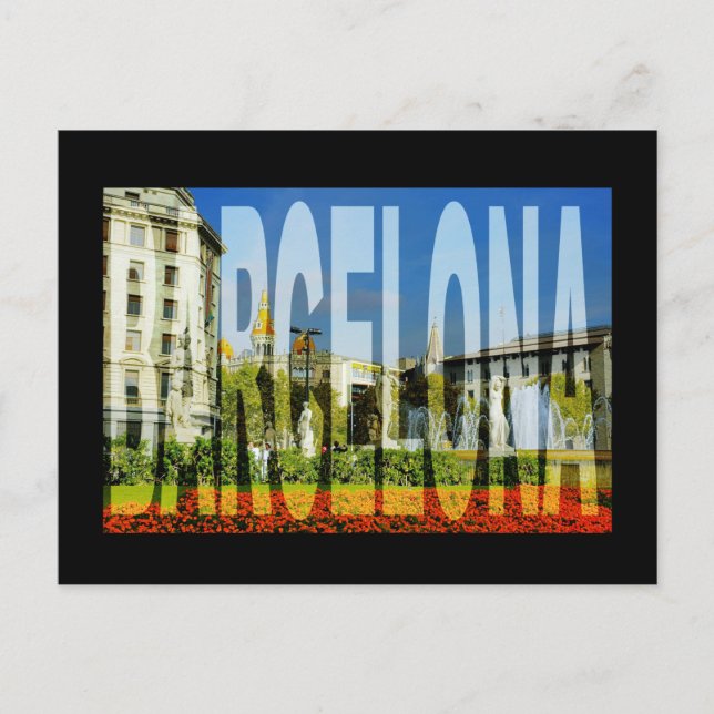 Cartão Postal espanha BARCELONA (Frente)