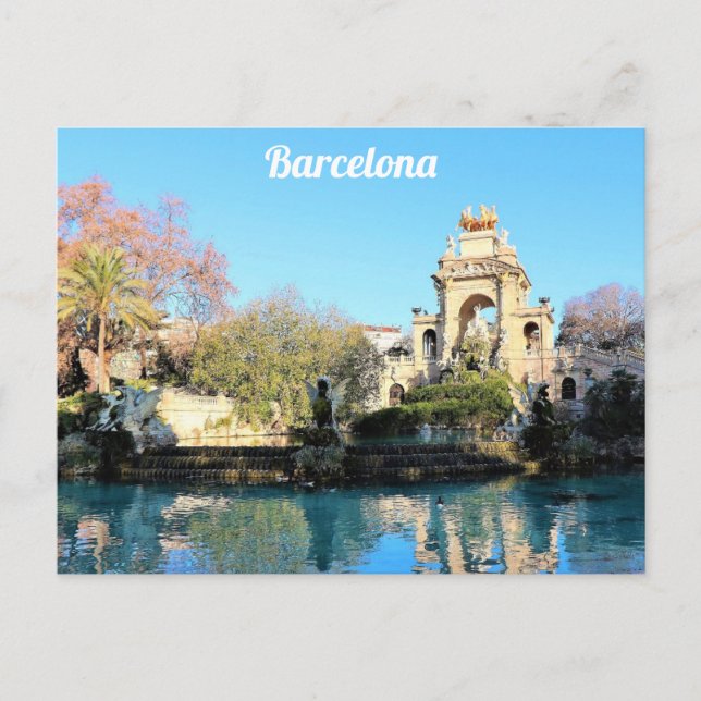 Cartão Postal Espanha Barcelona Parc de la Ciutadella Viagem Fot (Frente)
