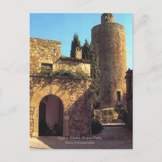 Cartão Postal Espanha, Costa Brave Pals, Baix Emoporada (Frente)