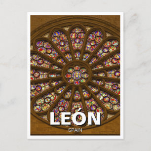 Cartão Postal Espanha da Catedral de León