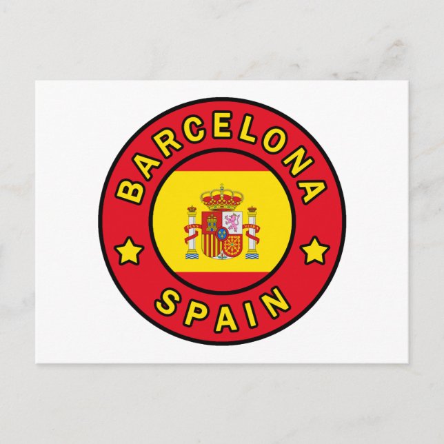 Cartão Postal Espanha de Barcelona (Frente)