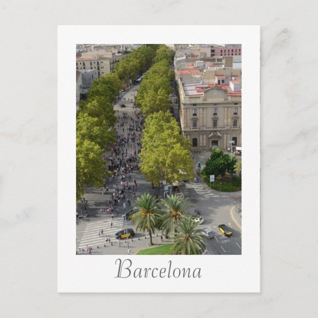 Cartão Postal Espanha de Barcelona (Frente)