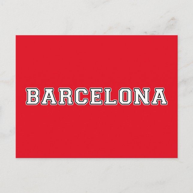 Cartão Postal Espanha de Barcelona (Frente)