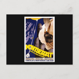 Cartão Postal Espanha de Barcelona Montserrat