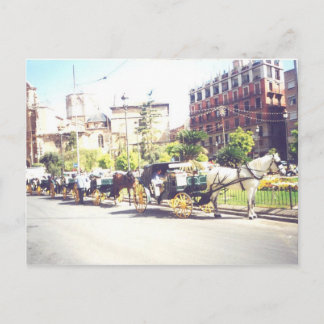 Cartão Postal Espanha de Cavalo e Carraige Valencia