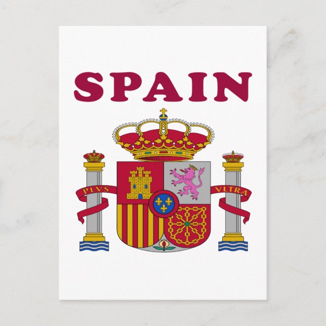 Cartão Postal Espanha De Designs De Armas (Frente)