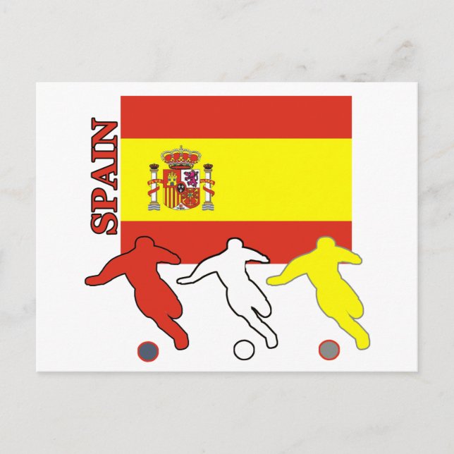 Cartão Postal Espanha de futebol (Frente)