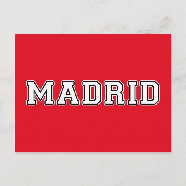 Cartão Postal Espanha de Madrid (Frente)