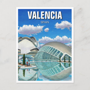 Cartão Postal Espanha de Viagem Valencia