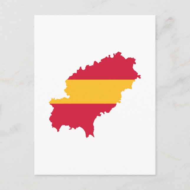 Cartão Postal Espanha do mapa Ibiza (Frente)