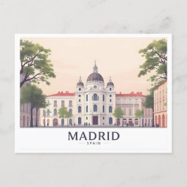 Cartão Postal Espanha do Palácio Real de Madrid Viagem Design