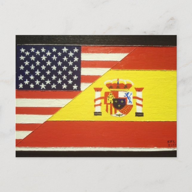 Cartão Postal Espanha Estados Unidos (Frente)
