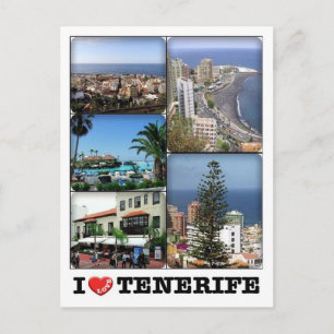 Cartão Postal Espanha - Ilhas Canárias - Tenerife - I Love -