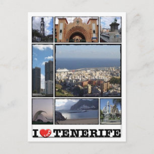 Cartão Postal Espanha - Ilhas Canárias - Tenerife - I Love -