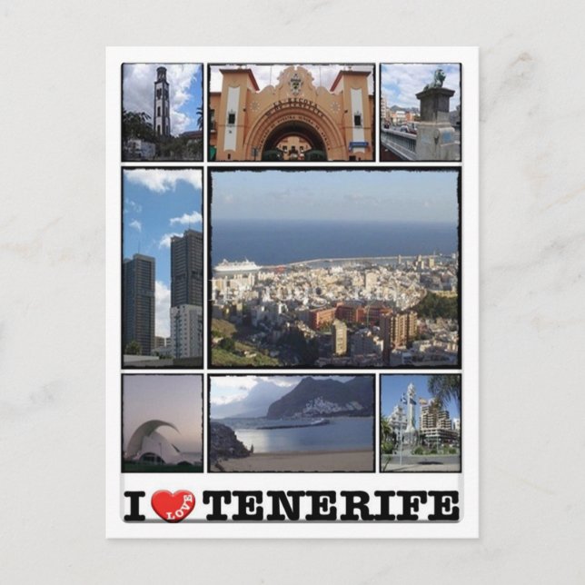Cartão Postal Espanha - Ilhas Canárias - Tenerife - I Love - (Frente)