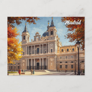 Cartão Postal Espanha Madrid Almudena Viagem