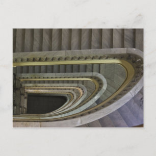 Cartão Postal Espanha, Madrid, Circulo de Bellas Artes, escadas