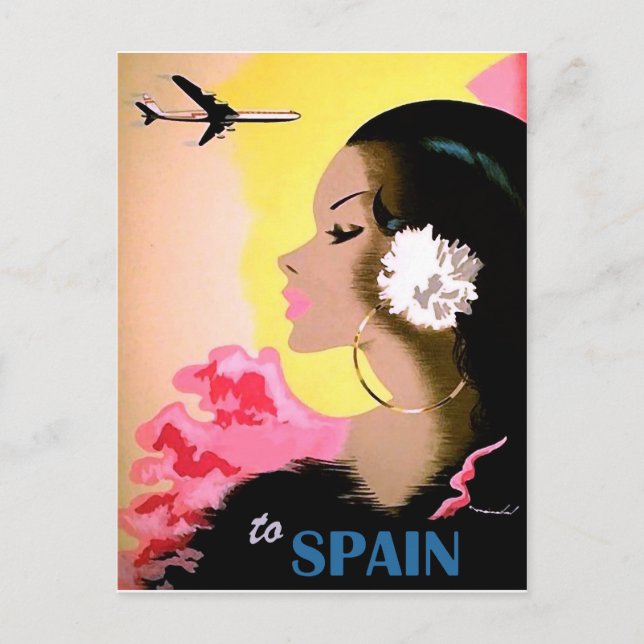 Cartão Postal Espanha, mulher com fantasia tradicional de dança, (Frente)