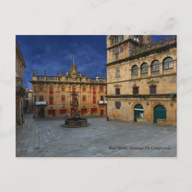 Cartão Postal Espanha Real - Santiago De Compostela (Frente)
