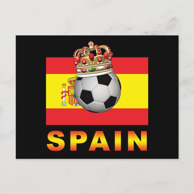 Cartão Postal Espanha Rei De Futebol (Frente)