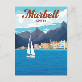 Cartão Postal Espanha Vintage Marbella