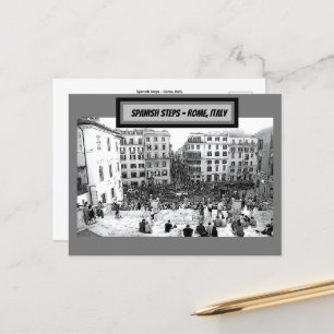 Cartão Postal Espanhol Etapas Roma, Itália