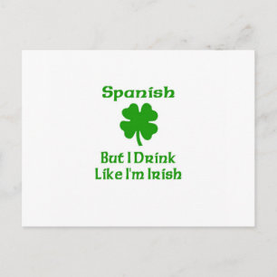 Cartão Postal Espanhol Mas Eu Bebo Como Se Fosse Irlandês