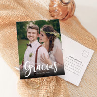 Espanhol Obrigado Foto Casamento Agradecimento Mod