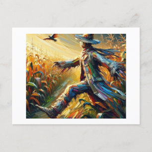 Cartão Postal Espantalho no Campo do Milho,