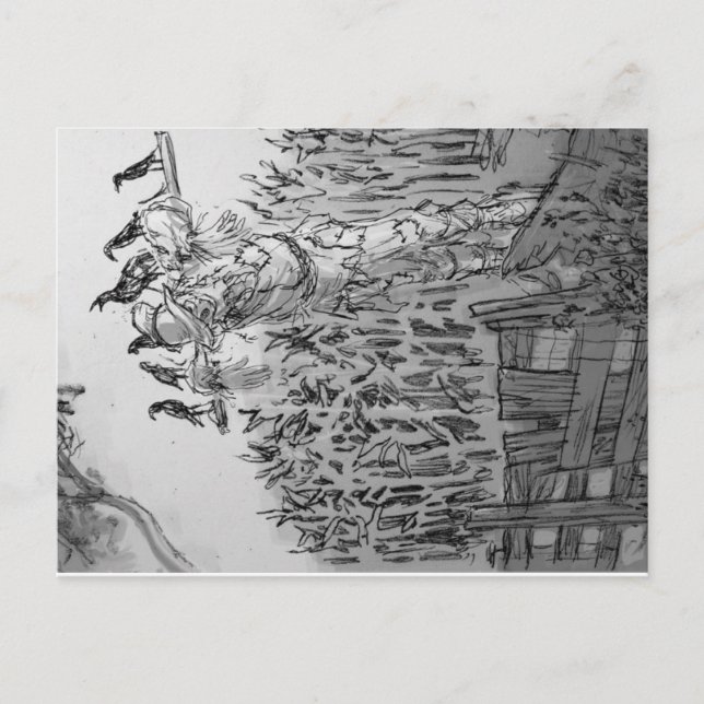 Cartão Postal Espantalho "sem cérebro". (Frente)