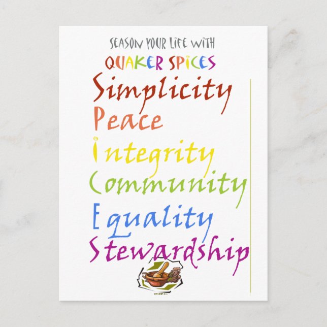 Cartão Postal Especiarias do Quaker (Frente)