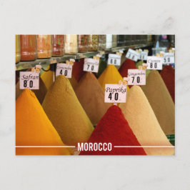 Cartão Postal Especiarias marroquinas, especiarias essenciais em