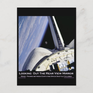 Cartão Postal Espelho Da Vista Traseira Do Shuttle Do Espaço