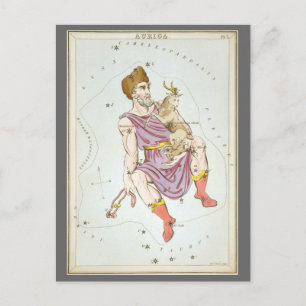 Cartão Postal Espelho de Urânia, Mapa Celeste de Astronomia Anti