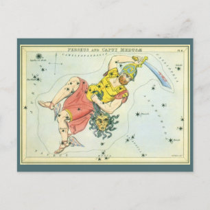 Cartão Postal Espelho de Urânia, Mapa Celeste de Astronomia Anti