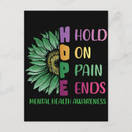 Cartão Postal Esperança: A Dor Termina A Consciência Mental