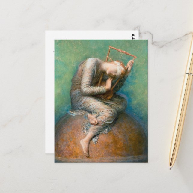 Cartão Postal Esperança de George Frederic Watts (Frente/Verso In Situ)