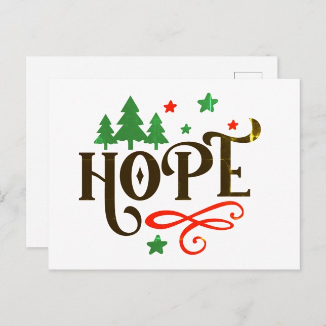 Cartão Postal Esperança de Natal (Frente/Verso)