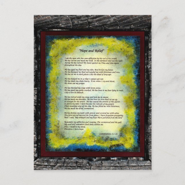 Cartão Postal Esperança e Alivio (Frente)