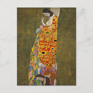 Cartão Postal Esperança II por Gustav Klimt, Vintage Art Nouvea